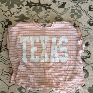Bucket List Pink and White Striped Texas Top